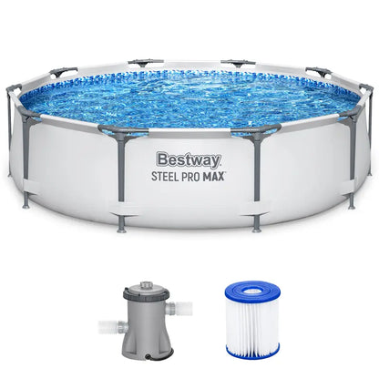 Round Frame Backyard Pool Set
