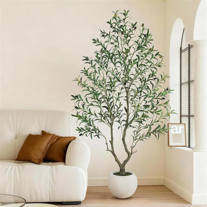 Lifelike Potted Olive Decor Tree