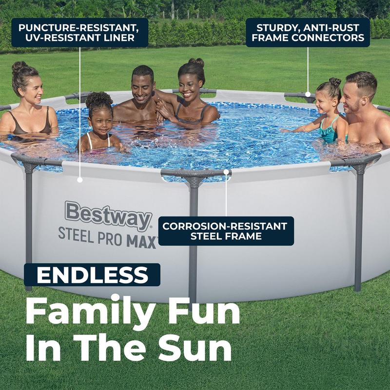 Round Frame Backyard Pool Set