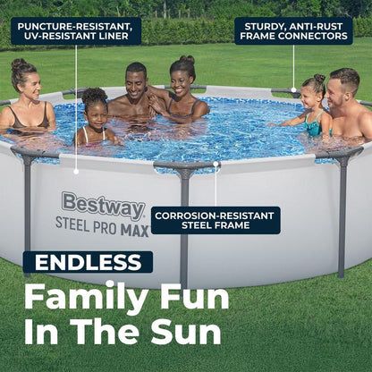 Round Frame Backyard Pool Set