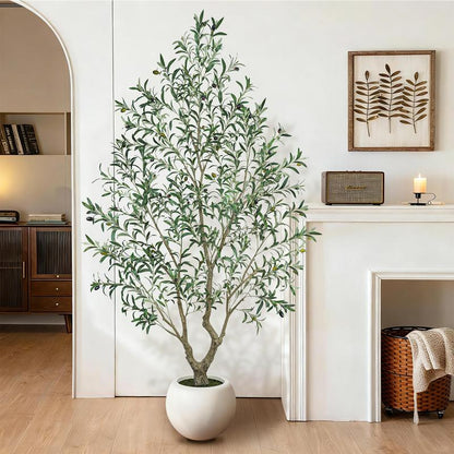 Lifelike Potted Olive Decor Tree