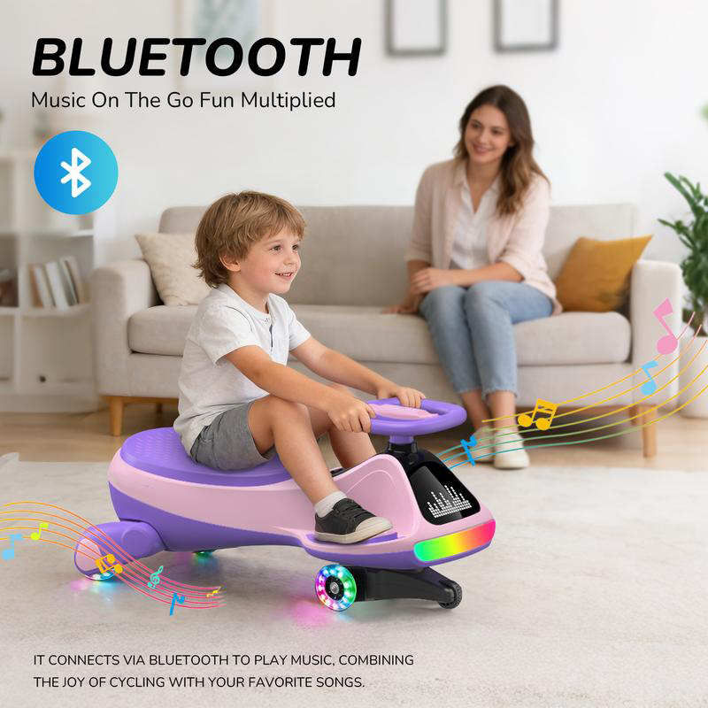 12V Light-Up Electric Wiggle Car