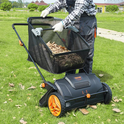 Adjustable Push Lawn Debris Sweeper