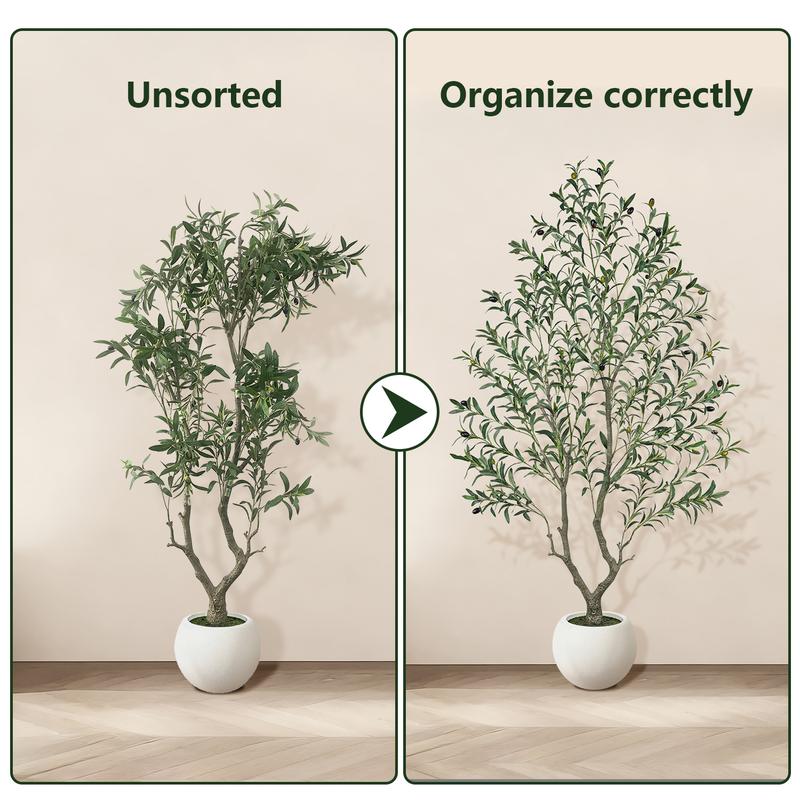 Lifelike Potted Olive Decor Tree