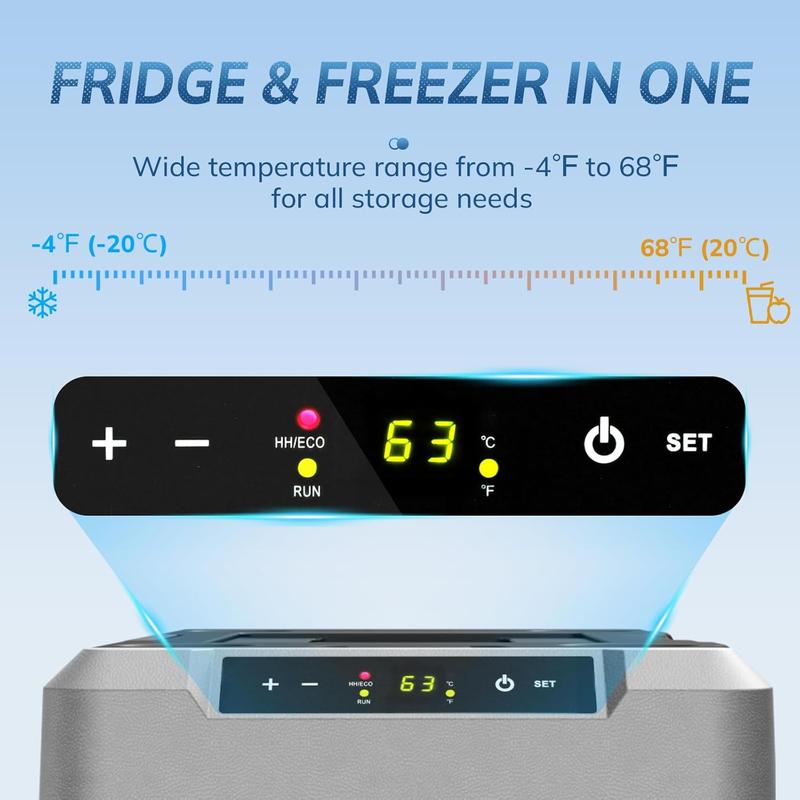 Portable Dual-Zone Travel Freezer