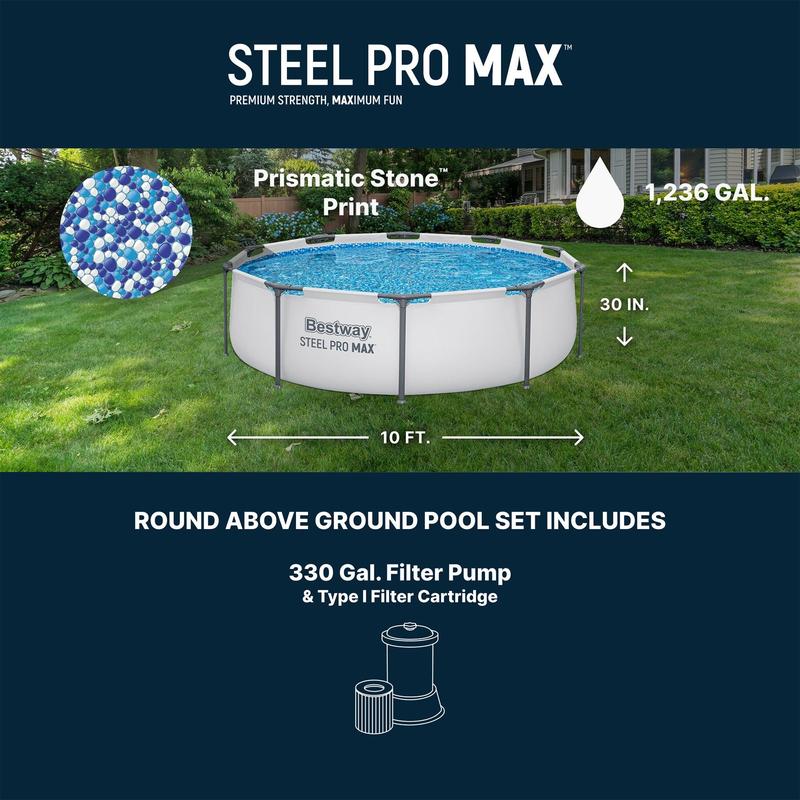 Round Frame Backyard Pool Set