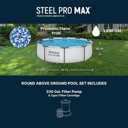 Round Frame Backyard Pool Set