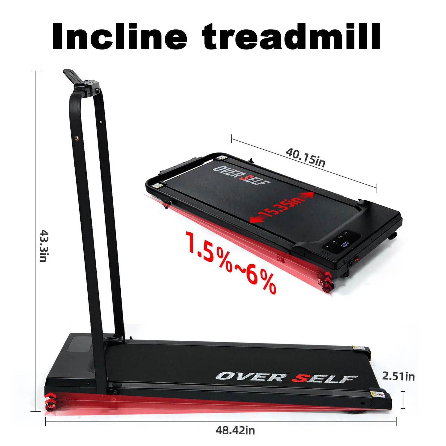 Slim Foldable Daily Walk Treadmill