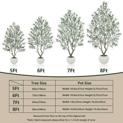 Lifelike Potted Olive Decor Tree