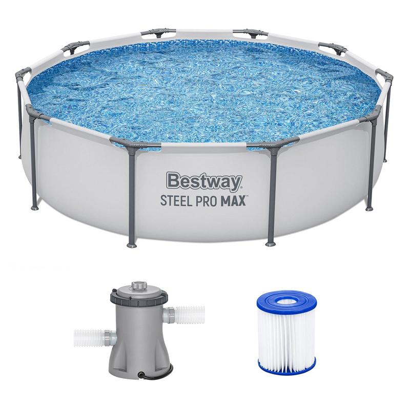 Round Frame Backyard Pool Set