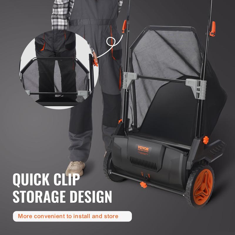 Adjustable Push Lawn Debris Sweeper