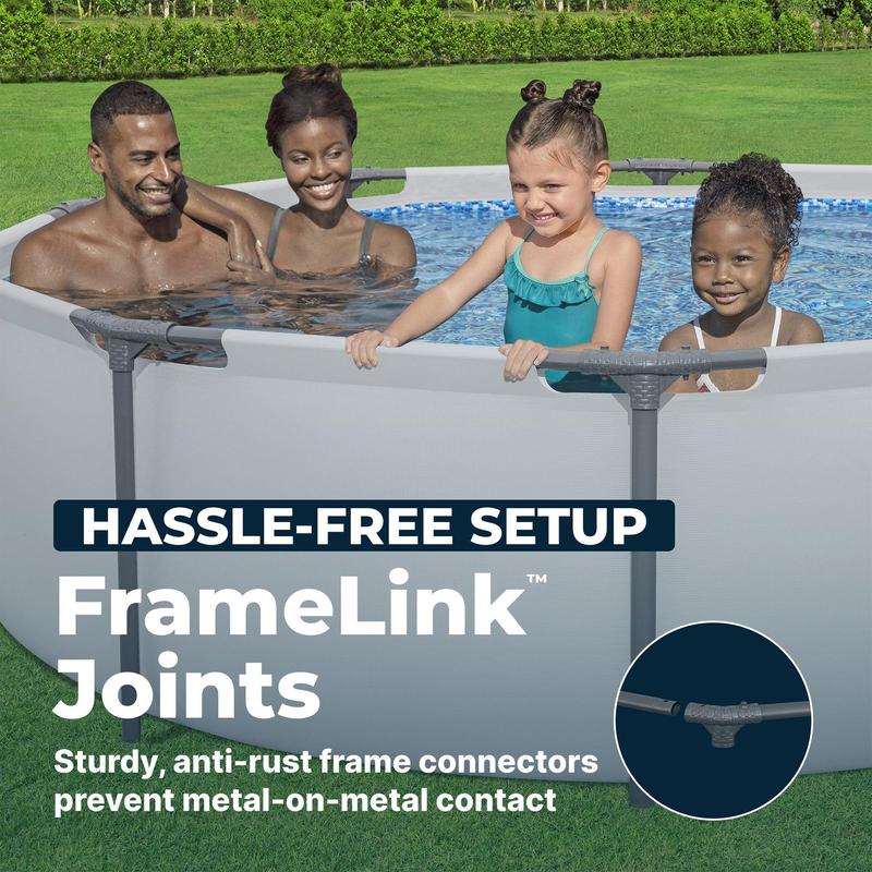 Round Frame Backyard Pool Set