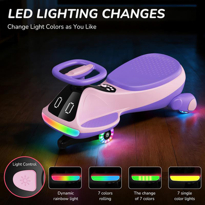 12V Light-Up Electric Wiggle Car