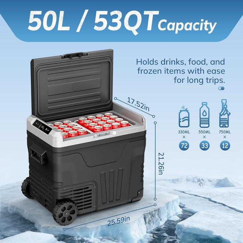 Portable Dual-Zone Travel Freezer