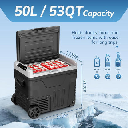 Portable Dual-Zone Travel Freezer