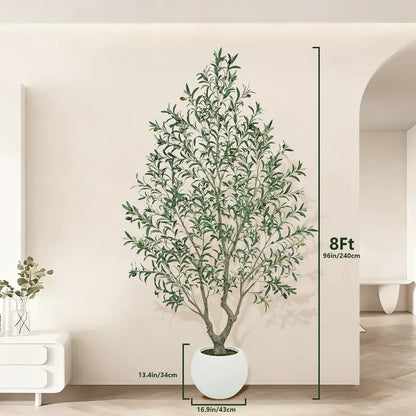 Lifelike Potted Olive Decor Tree