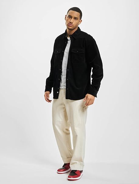 Men's Corduroy Classic Long-Sleeved Shirt Dress