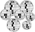 7-Piece Disco Ball Cake Topper Set – Retro Glam Decorations